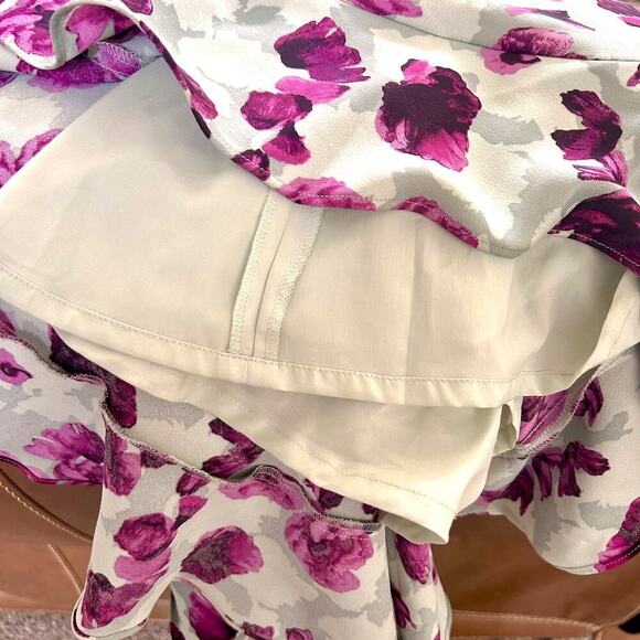 Banana Republic Purple Floral Sleeveless Maxi Ruffles NWOT Size 4 - Picture 11 of 15